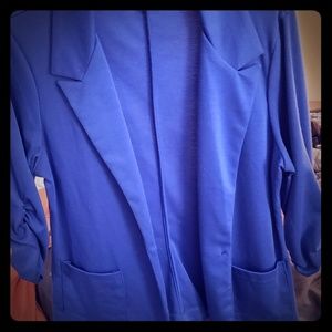 Blue cotton blazer